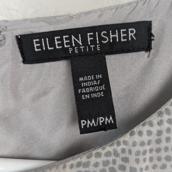 Eileen Fisher Gray Silk Swing Dress MP - Picture 2 of 4